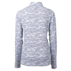 New York Yankees Cutter & Buck Women's Traverse Camo Print Stretch Quarter-Zip Pullover Top - Charcoal Pullover