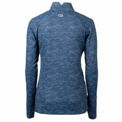 Cleveland Guardians Cutter & Buck Women's Traverse Camo Print Stretch Quarter-Zip Pullover Top - Navy Pullover