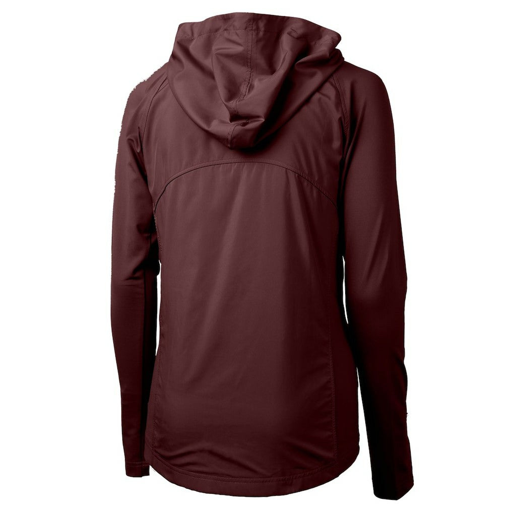 Washington Commanders Cutter & Buck Women's Adapt Eco Knit Hybrid Recycled Full-Zip Hoodie - Burgundy Hoodies