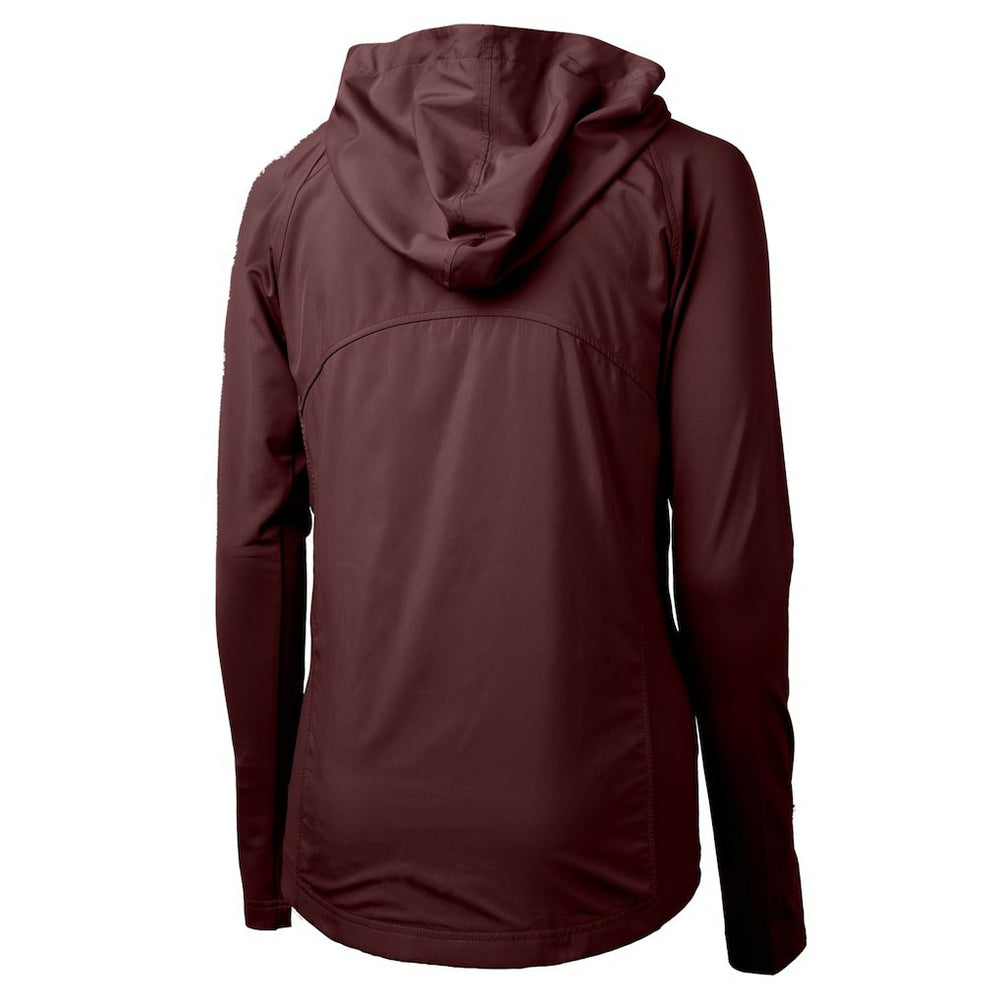 Washington Commanders Cutter & Buck Women's Adapt Eco Knit Hybrid Recycled Full-Zip Hoodie - Burgundy Hoodies