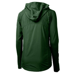 Green Bay Packers Cutter & Buck Women's Adapt Eco Knit Hybrid Recycled Full-Zip Hoodie - Hunter Green Hoodies