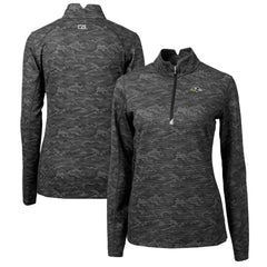 Baltimore Ravens Cutter & Buck Women's Traverse Camo Print Stretch Quarter-Zip Pullover Top - Black Pullover