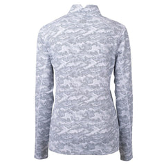 Minnesota Vikings Cutter & Buck Women's Traverse Camo Print Stretch Quarter-Zip Pullover Top - Charcoal Pullover