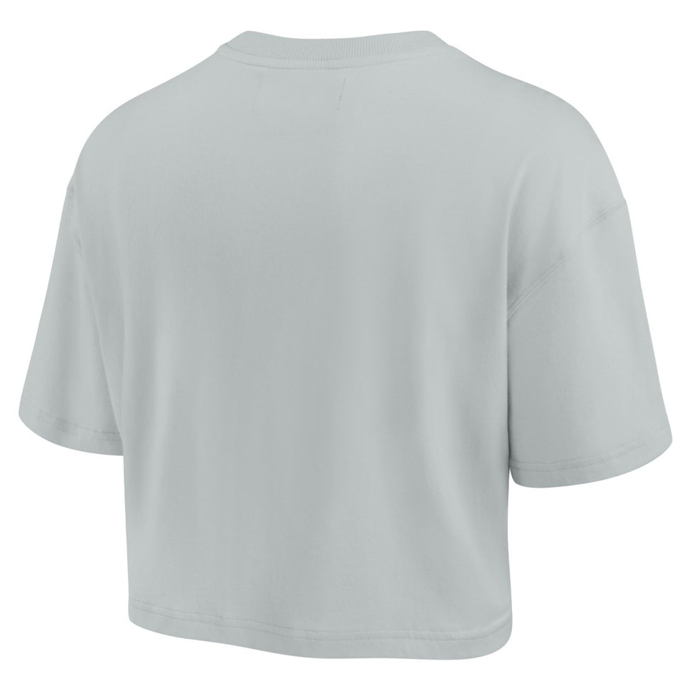 Green Bay Packers Women's Elements Super Soft Boxy Cropped T-Shirt - Gray T-shirts