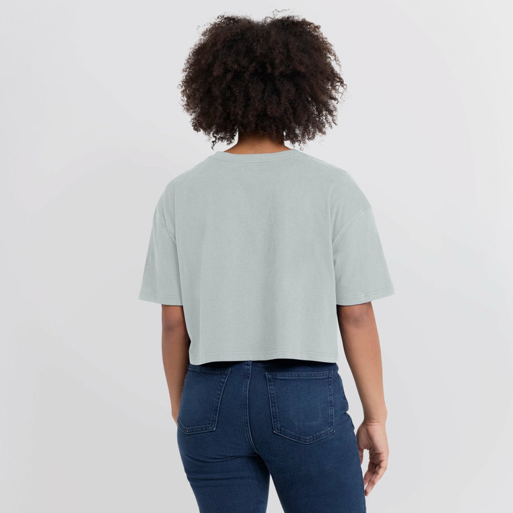 Green Bay Packers Women's Elements Super Soft Boxy Cropped T-Shirt - Gray T-shirts