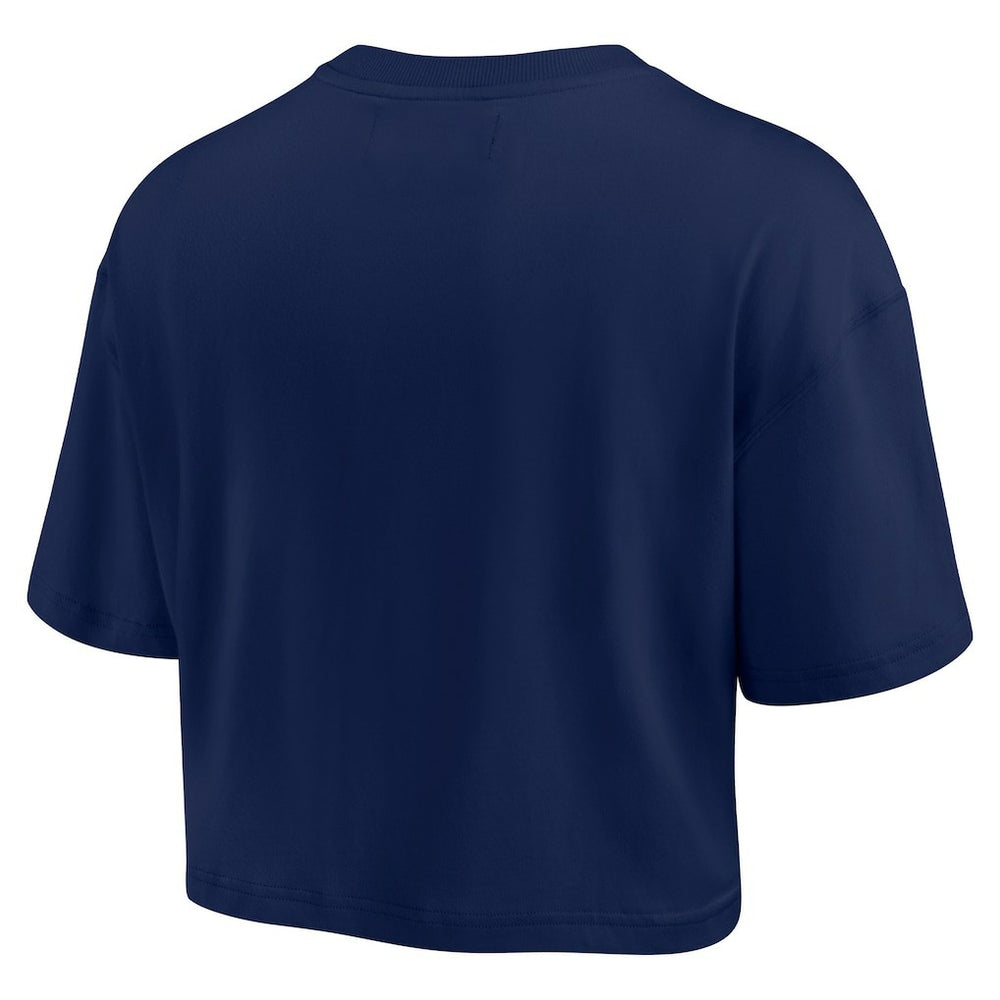 Chicago Bears Women's Elements Super Soft Boxy Cropped T-Shirt - Navy T-shirts