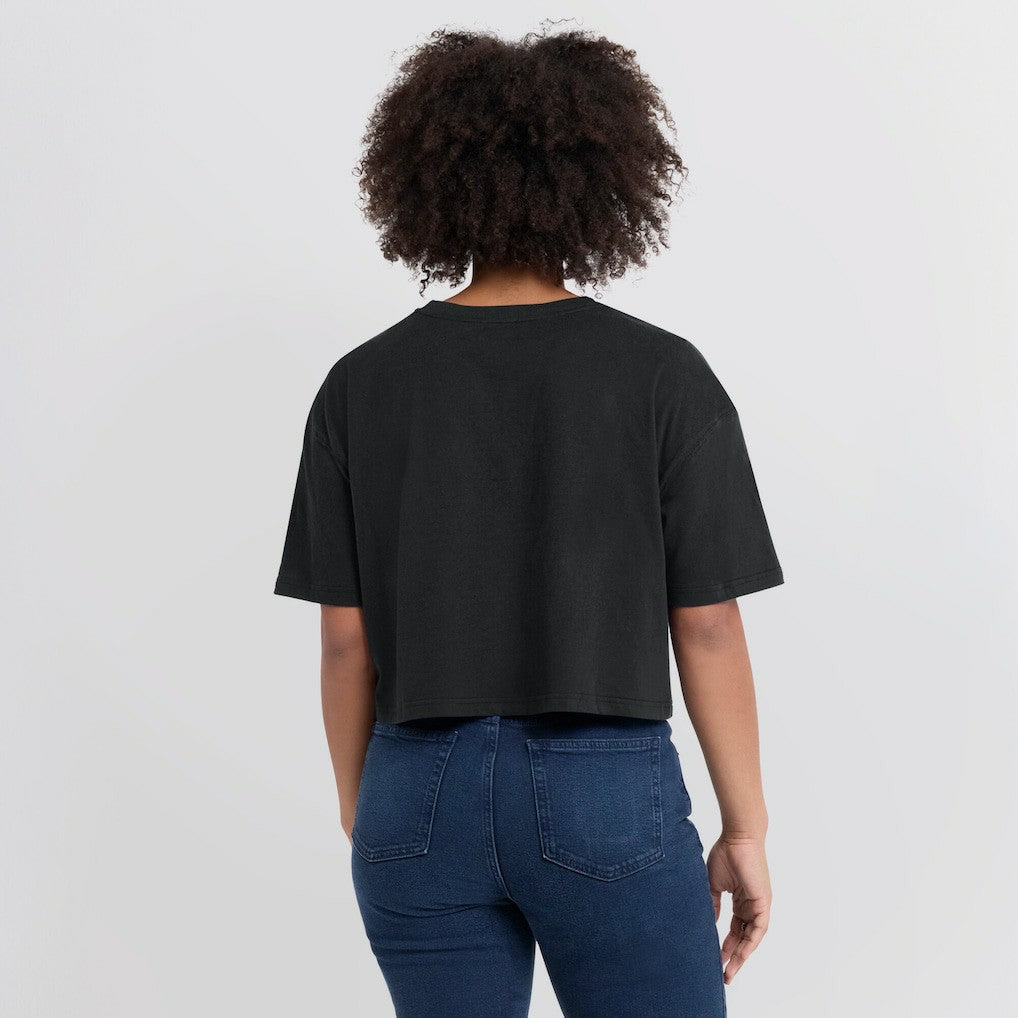 Las Vegas Raiders Women's Elements Super Soft Boxy Cropped T-Shirt - Black T-shirts