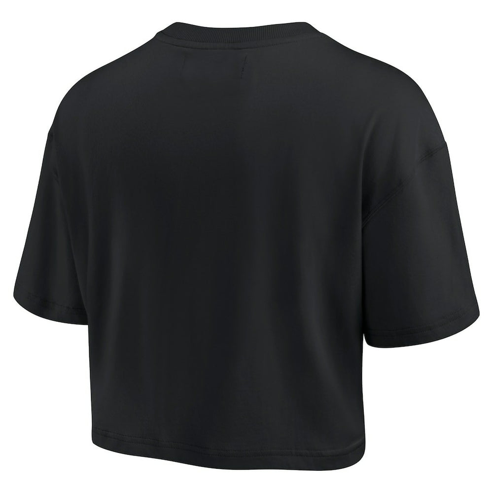 Cincinnati Bengals Women's Elements Super Soft Boxy Cropped T-Shirt - Black T-shirts