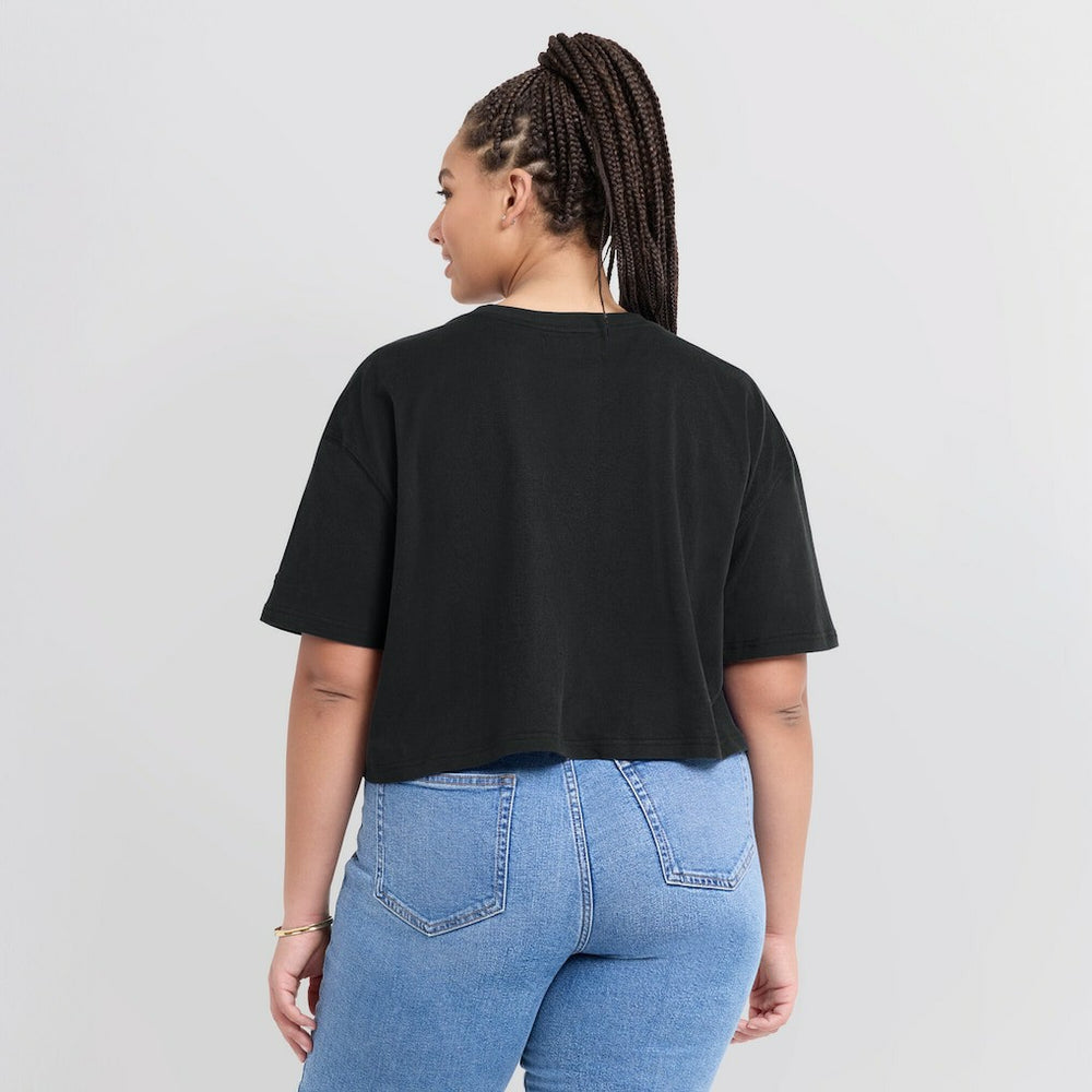 Cincinnati Bengals Women's Elements Super Soft Boxy Cropped T-Shirt - Black T-shirts