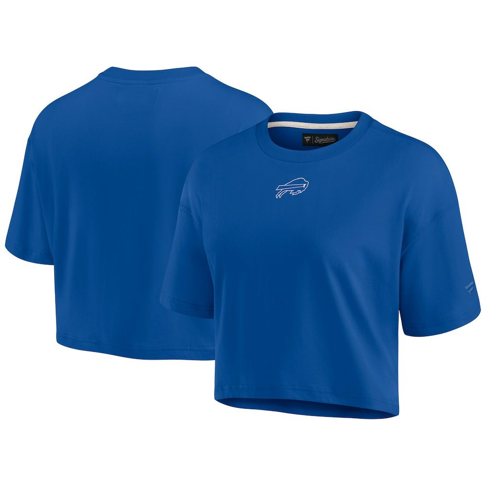 Buffalo Bills Women's Elements Super Soft Boxy Cropped T-Shirt - Royal T-shirts