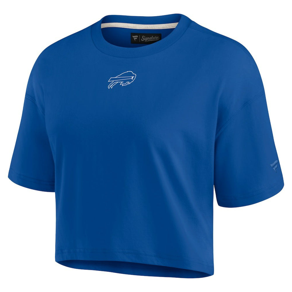 Buffalo Bills Women's Elements Super Soft Boxy Cropped T-Shirt - Royal T-shirts