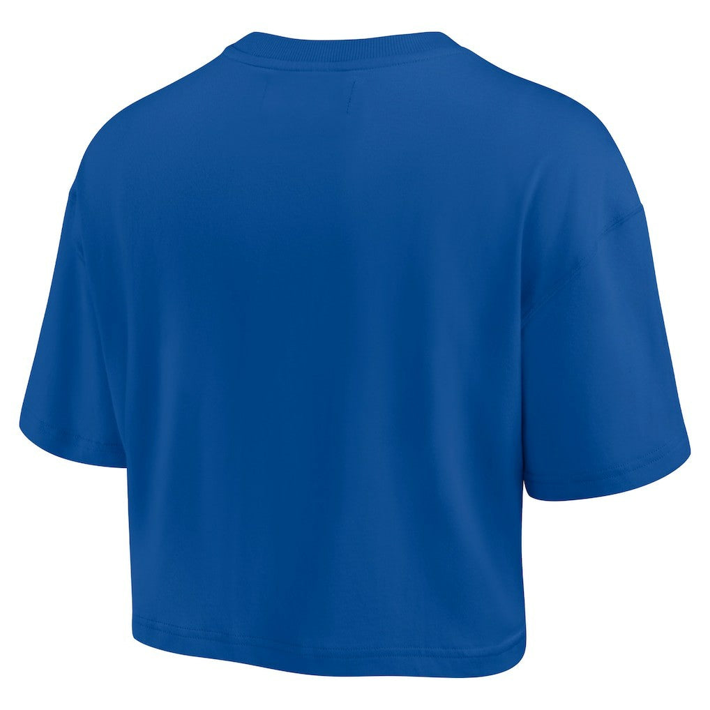Buffalo Bills Women's Elements Super Soft Boxy Cropped T-Shirt - Royal T-shirts