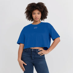Buffalo Bills Women's Elements Super Soft Boxy Cropped T-Shirt - Royal T-shirts