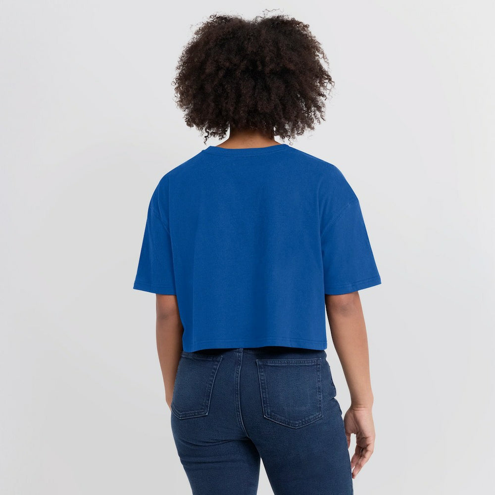 Buffalo Bills Women's Elements Super Soft Boxy Cropped T-Shirt - Royal T-shirts