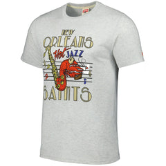 New Orleans Saints Homage Jazz Hyper Local Tri-Blend T-Shirt - Ash T-shirts