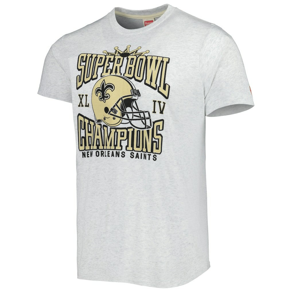 New Orleans Saints Homage Champs Hyper Local Tri-Blend T-Shirt - Ash T-shirts