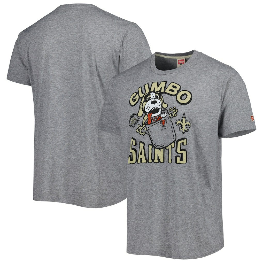 New Orleans Saints Homage Gumbo Hyper Local Tri-Blend T-Shirt - Gray T-shirts