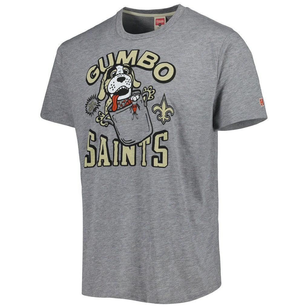 New Orleans Saints Homage Gumbo Hyper Local Tri-Blend T-Shirt - Gray T-shirts