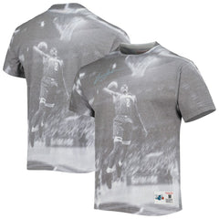 Larry Johnson Charlotte Hornets Above The Rim T-Shirt Heather Gray - Mitchell & Ness