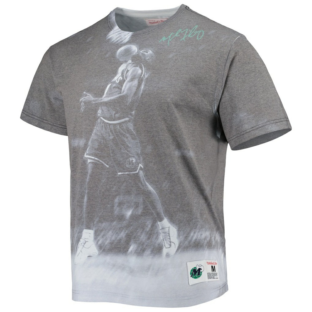Michael Finley Dallas Mavericks Above The Rim T-Shirt Heather Gray - Mitchell & Ness