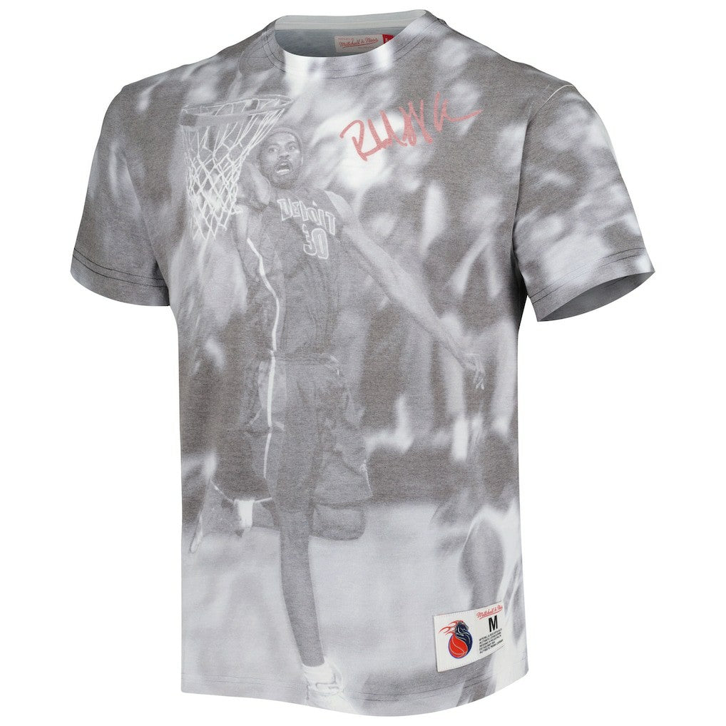 Rasheed Wallace Detroit Pistons Above The Rim T-Shirt Heather Gray - Mitchell & Ness outlet