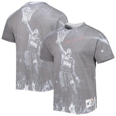 Clyde Drexler Houston Rockets Above The Rim T-Shirt Heather Gray - Mitchell & Ness