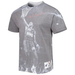 Clyde Drexler Houston Rockets Above The Rim T-Shirt Heather Gray - Mitchell & Ness