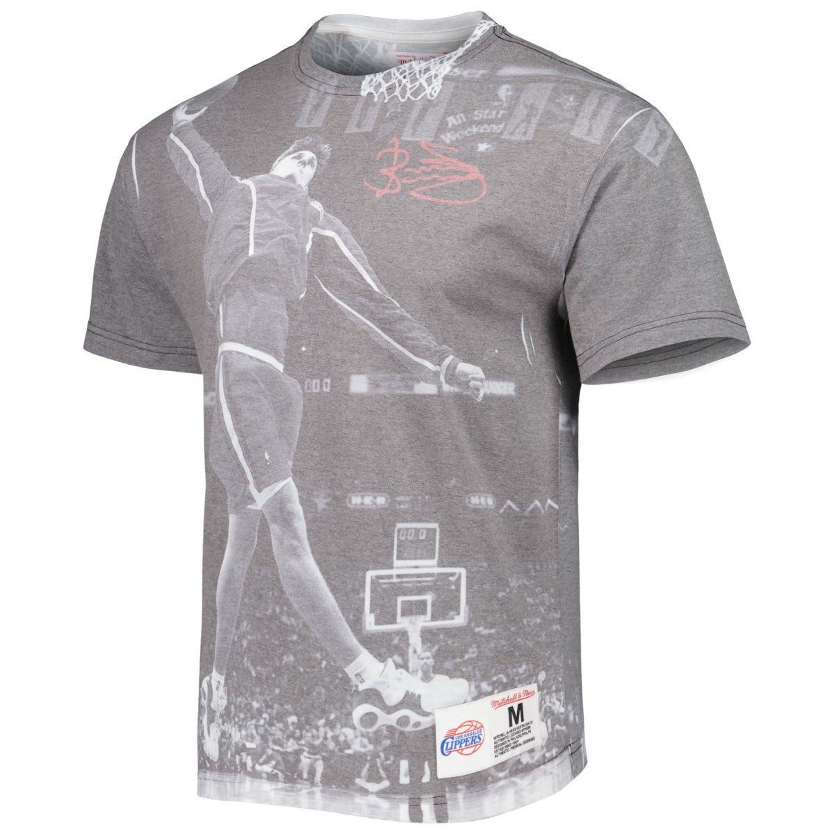 Brent Barry LA Clippers Above The Rim T-Shirt Heather Gray - Mitchell & Ness