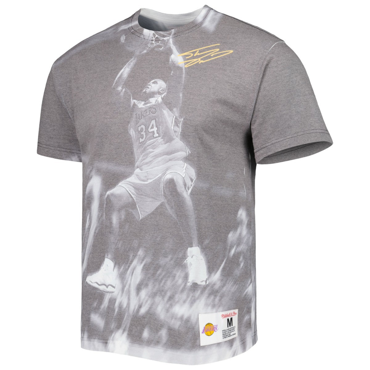 Shaquille O'Neal Los Angeles Lakers Above The Rim T-Shirt Heather Gray - Mitchell & Ness