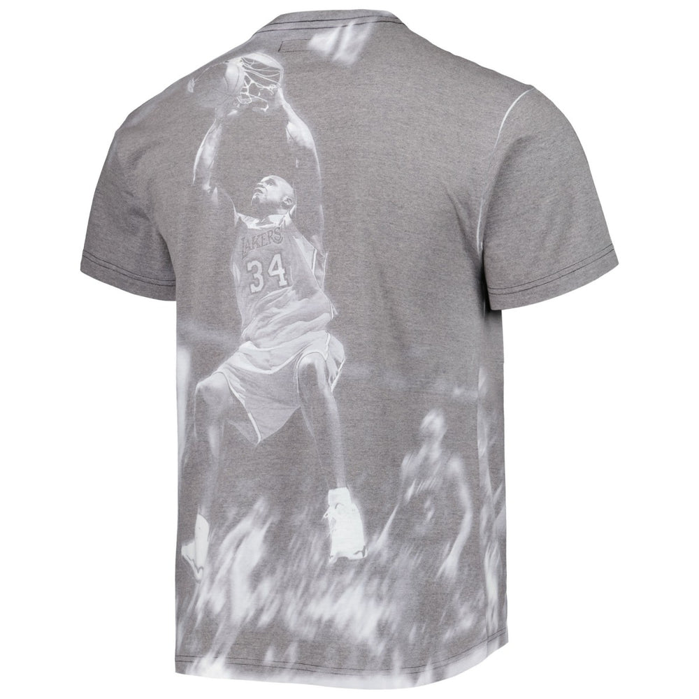 Shaquille O'Neal Los Angeles Lakers Above The Rim T-Shirt Heather Gray - Mitchell & Ness
