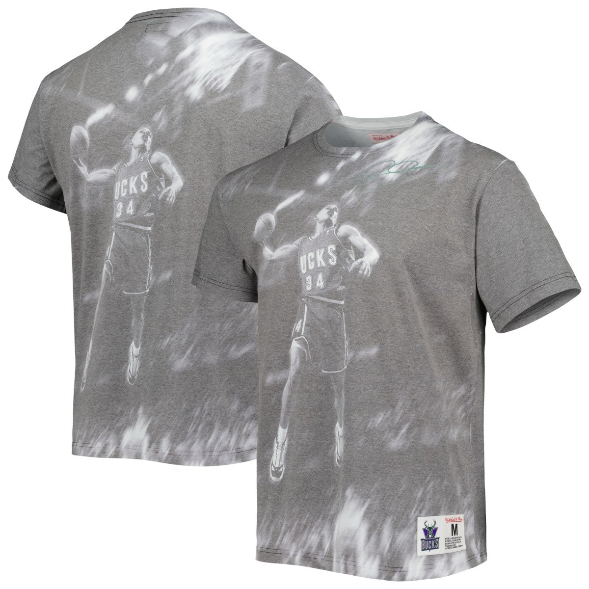 Ray Allen Milwaukee Bucks Above The Rim T-Shirt Gray - Mitchell & Ness