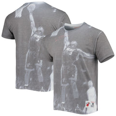 Dwyane Wade Miami Heat Above The Rim T-Shirt Heather Gray - Mitchell & Ness