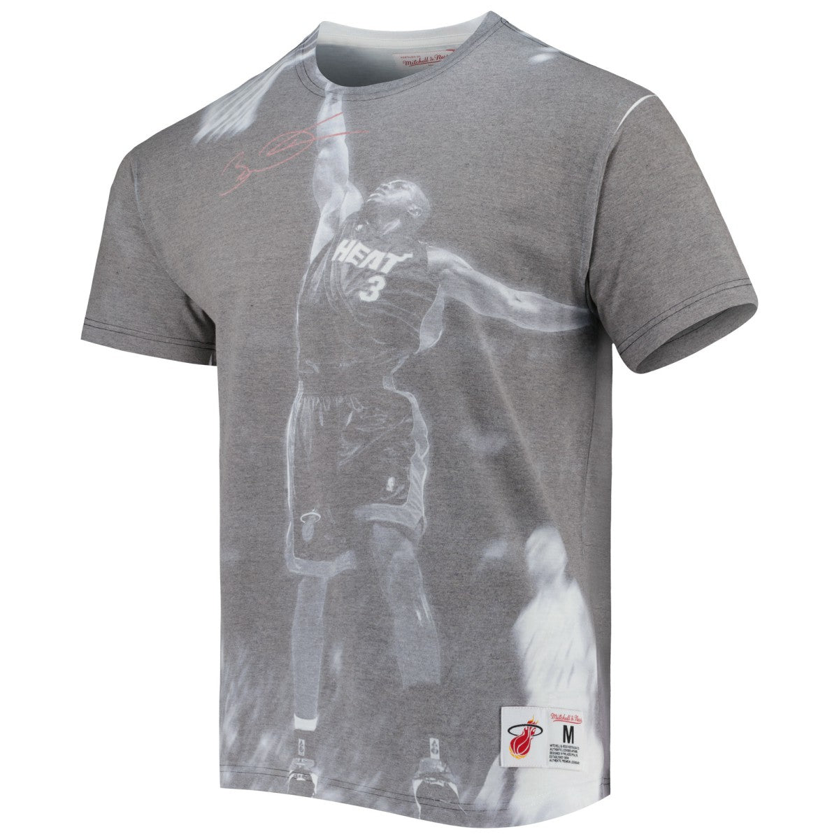 Dwyane Wade Miami Heat Above The Rim T-Shirt Heather Gray - Mitchell & Ness