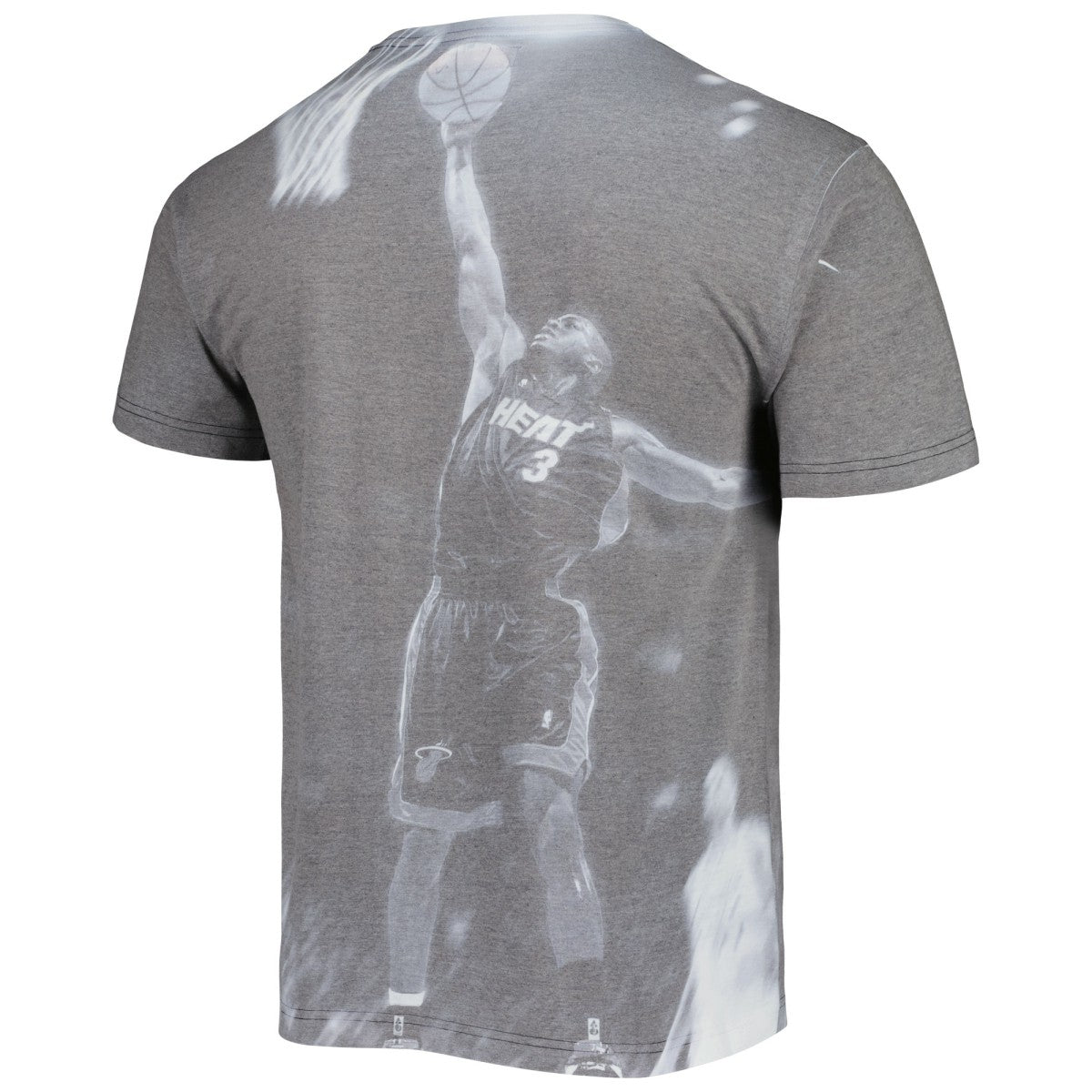 Dwyane Wade Miami Heat Above The Rim T-Shirt Heather Gray - Mitchell & Ness