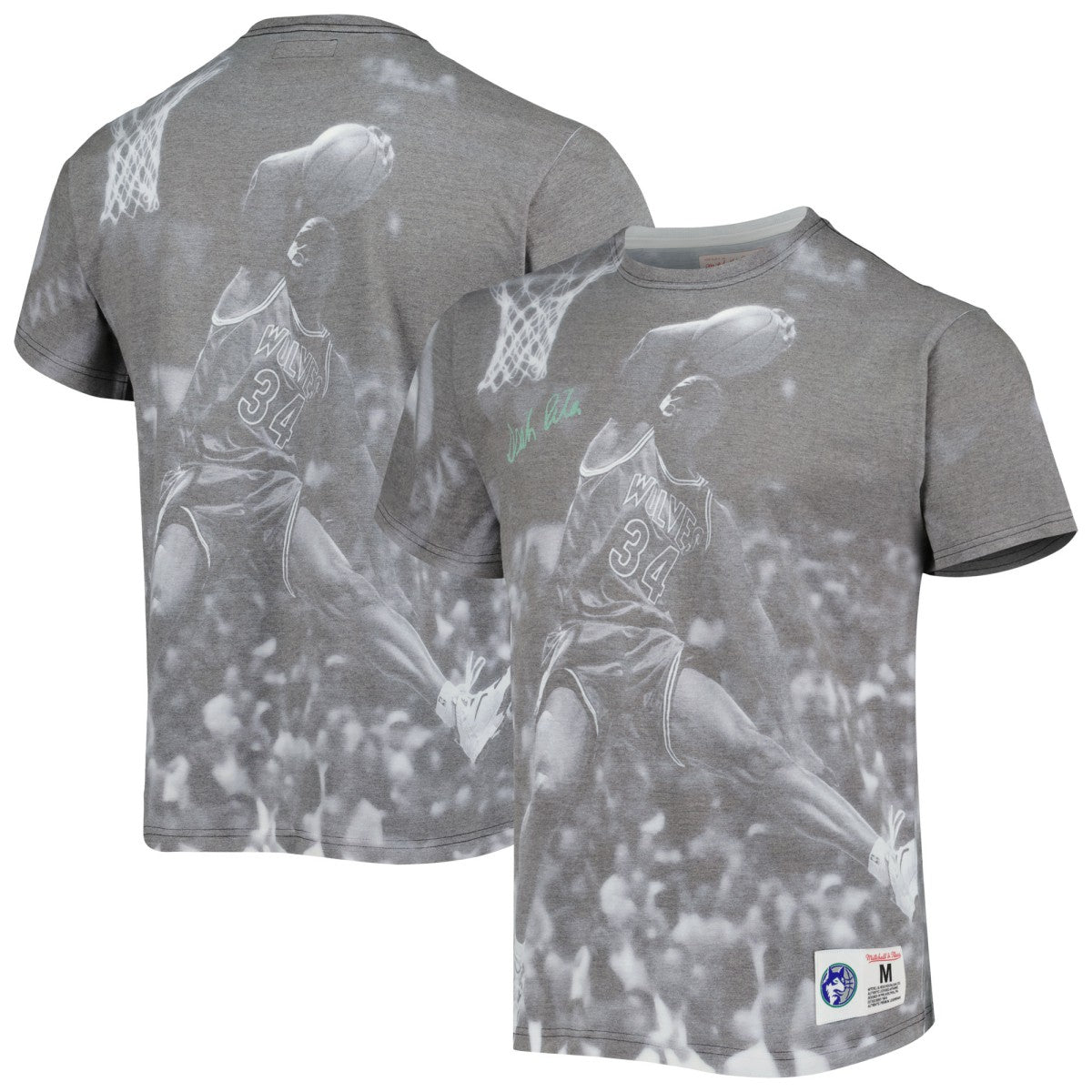 Isaiah Rider Minnesota Timberwolves Above The Rim T-Shirt Gray - Mitchell & Ness