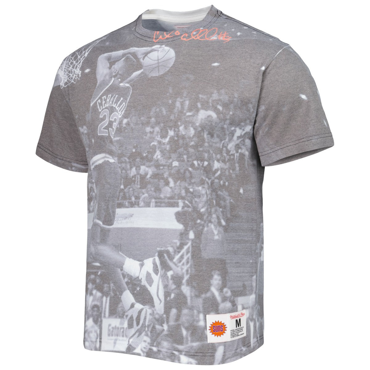 Cedric Ceballos Phoenix Suns Above The Rim T-Shirt Heather Gray - Mitchell & Ness
