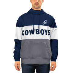 Dallas Cowboys New Era Fleece Retro Joe Pullover Hoodie - Navy/White Hoodies