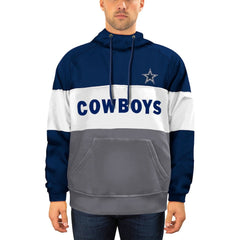 Dallas Cowboys New Era Big & Tall Fleece Star Pullover Hoodie - Navy/Gray Hoodies