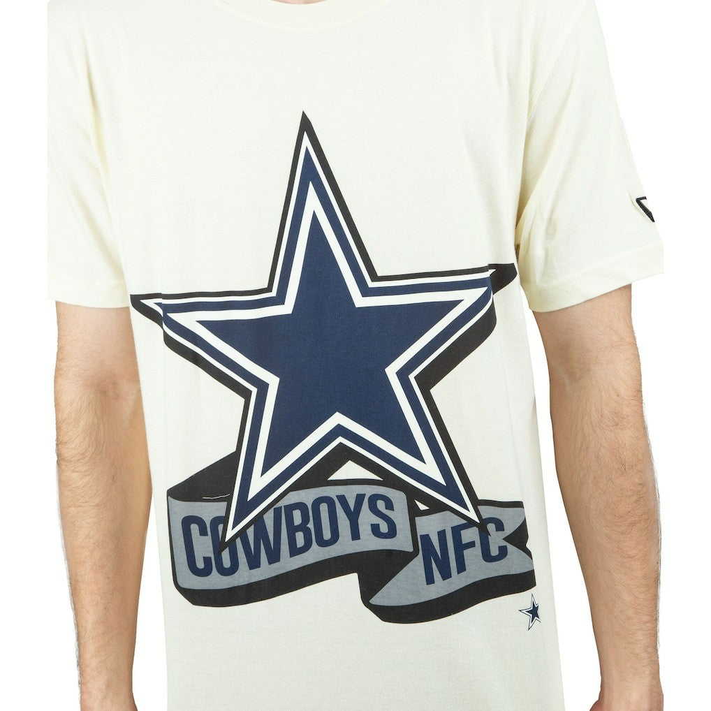 Dallas Cowboys New Era Chrome T-Shirt - Cream T-shirts