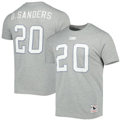 Barry Sanders Detroit Lions Retired Player Logo Name & Number T-Shirt - Gray T-shirts