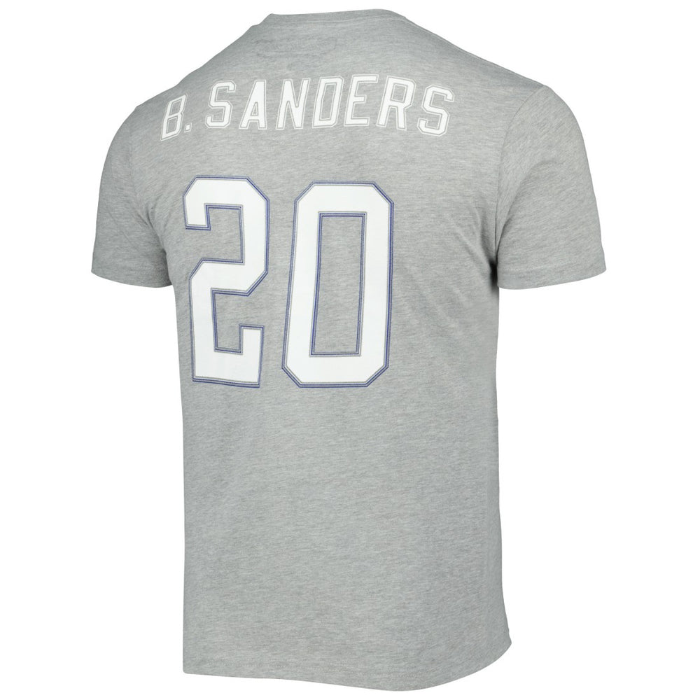 Barry Sanders Detroit Lions Retired Player Logo Name & Number T-Shirt - Gray T-shirts