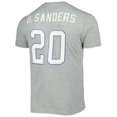 Barry Sanders Detroit Lions Retired Player Logo Name & Number T-Shirt - Gray T-shirts