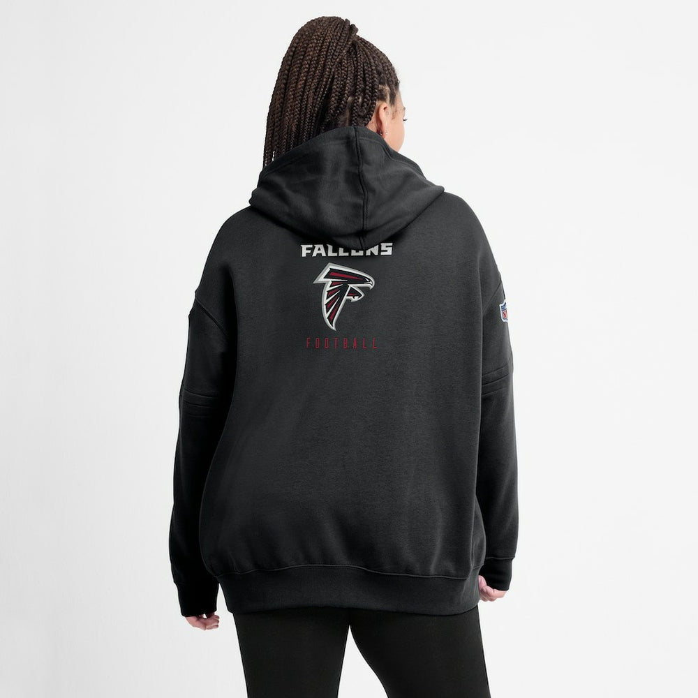 Atlanta Falcons Women's 2023 Sideline Club Fleece Pullover Hoodie - Black Hoodies