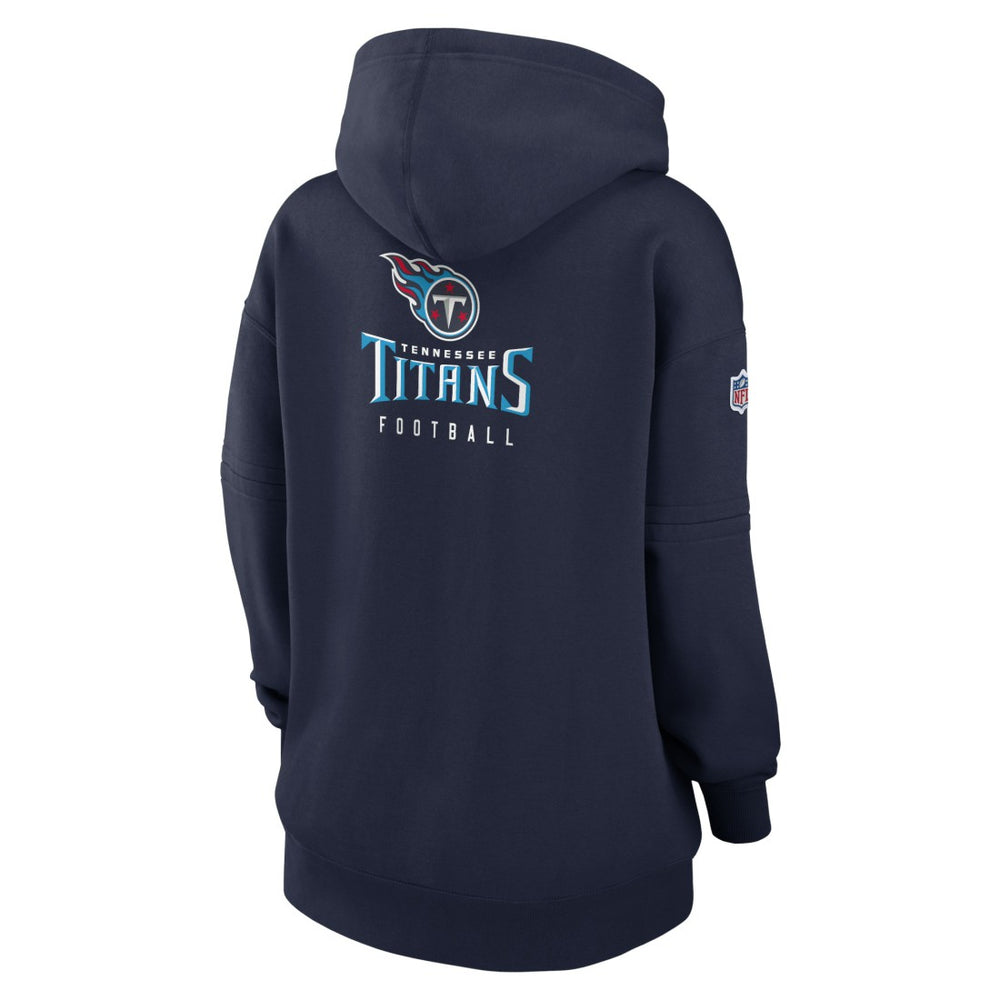 Tennessee Titans Women's 2023 Sideline Club Fleece Pullover Hoodie - Navy Hoodies