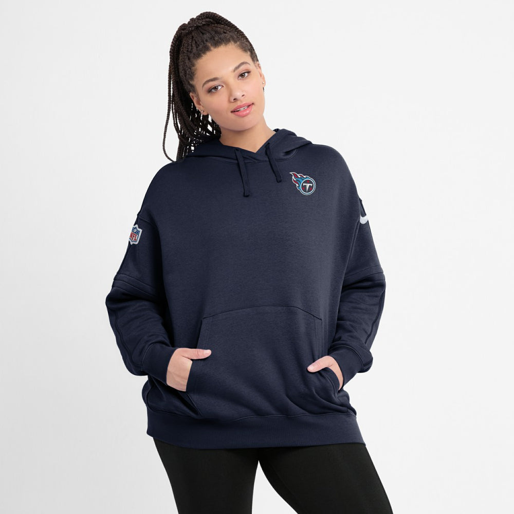 Tennessee Titans Women's 2023 Sideline Club Fleece Pullover Hoodie - Navy Hoodies