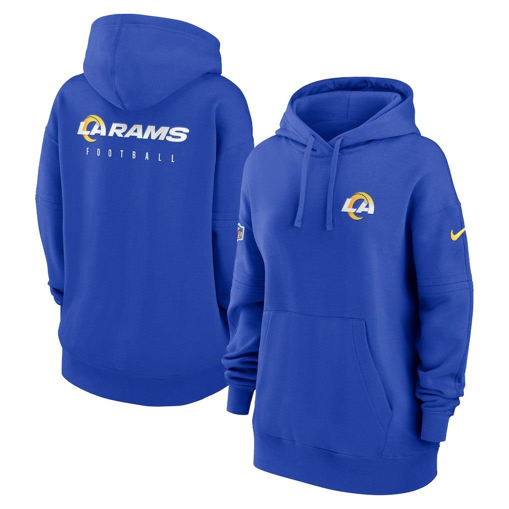 Los Angeles Rams Women's 2023 Sideline Club Fleece Pullover Hoodie - Royal Hoodies
