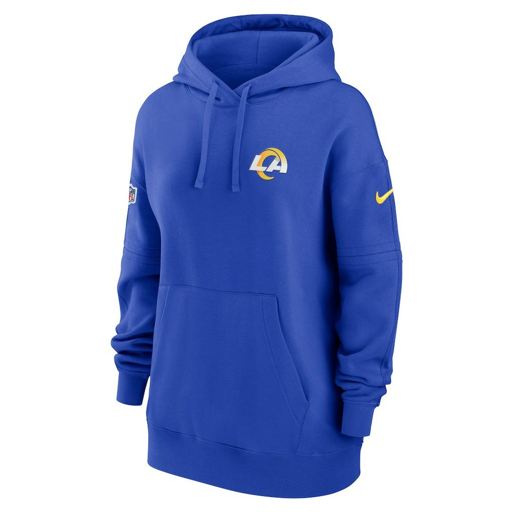 Los Angeles Rams Women's 2023 Sideline Club Fleece Pullover Hoodie - Royal Hoodies