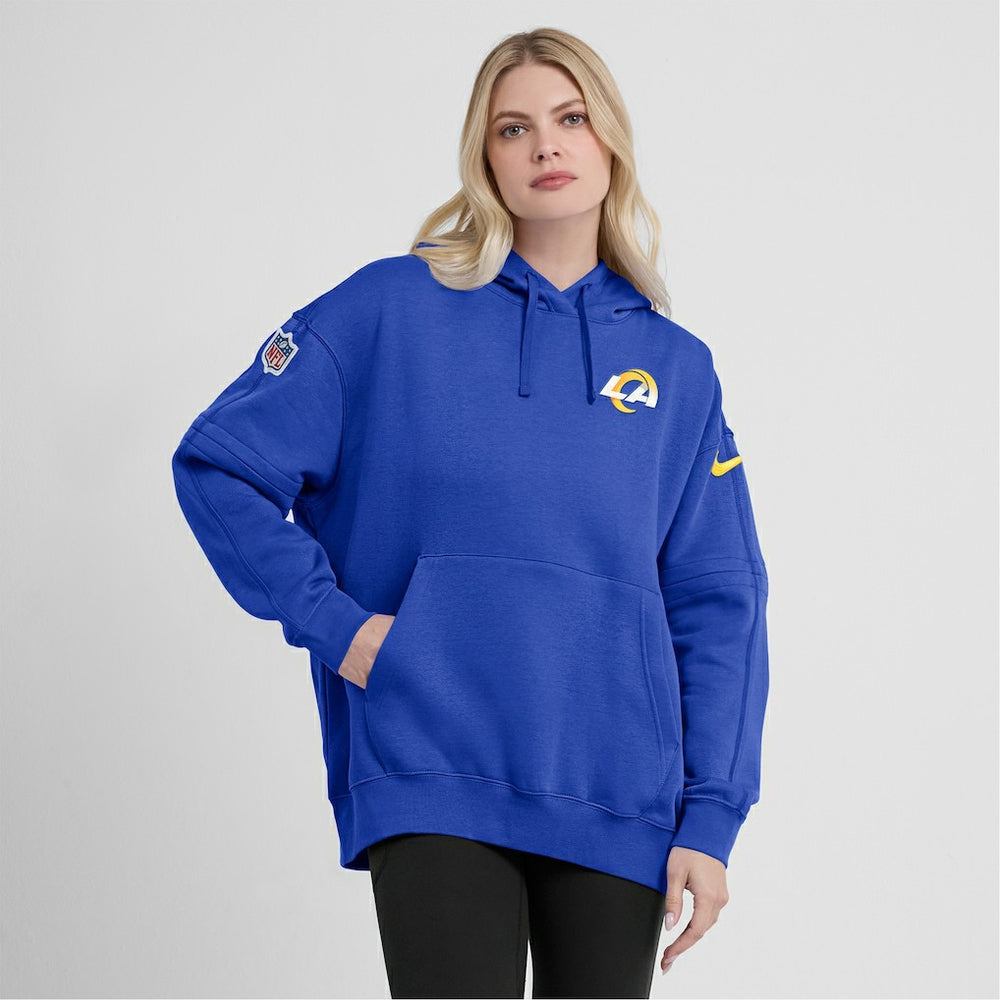 Los Angeles Rams Women's 2023 Sideline Club Fleece Pullover Hoodie - Royal Hoodies