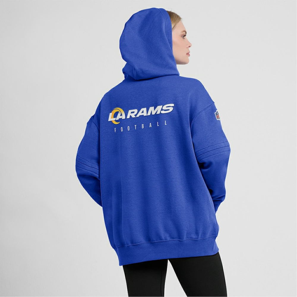 Los Angeles Rams Women's 2023 Sideline Club Fleece Pullover Hoodie - Royal Hoodies