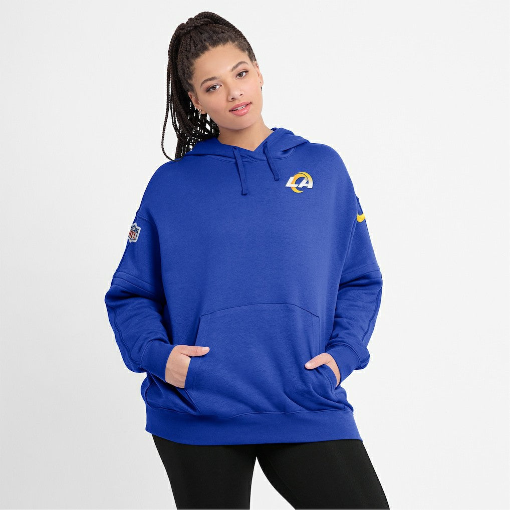 Los Angeles Rams Women's 2023 Sideline Club Fleece Pullover Hoodie - Royal Hoodies